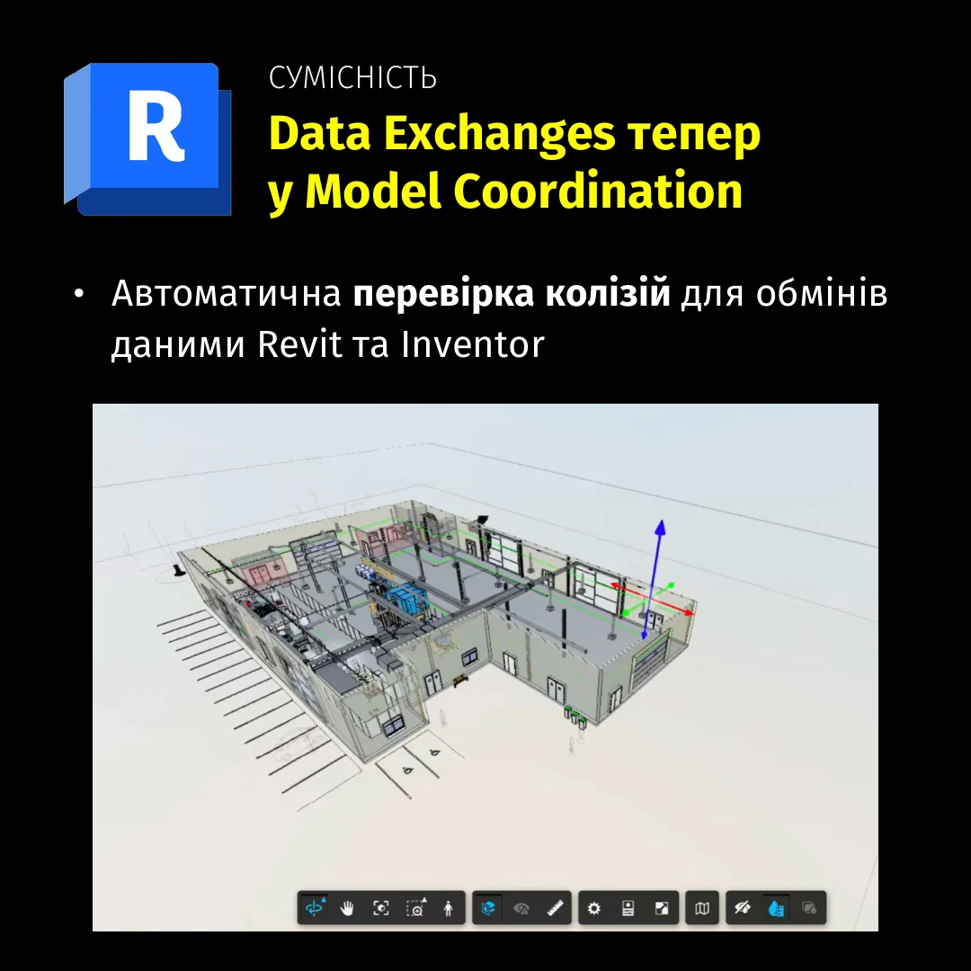 Revit 2027.3: Data Exchanges у Model Coordination